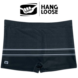 Sunga Boxer Hang Loose com Estampa Listrada Forrada Cordao de Regulagem Moda Praia Verao Masculina