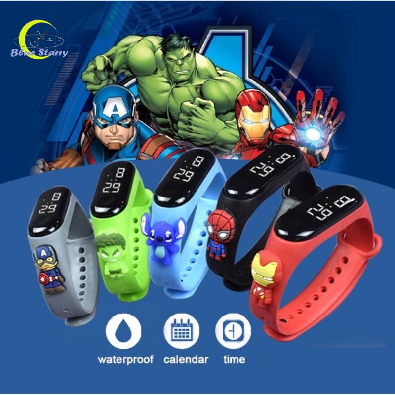 Relógio Eletrônico Infantil 50 Cores À Prova D'água Com Led E Desenho em Oferta na Shopee