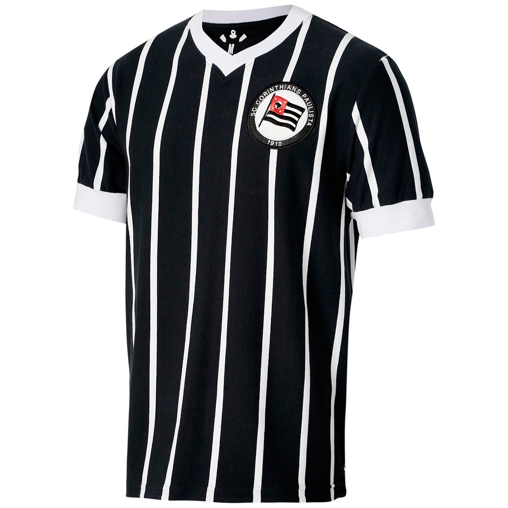 Camisa Corinthians SCCP 1919 Retrô Masculina - Sports & Outdoors