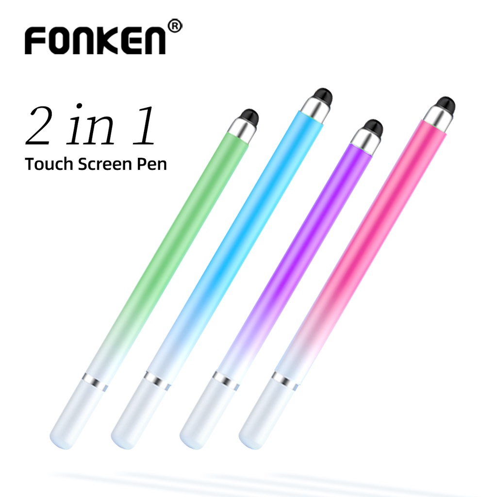 Fonken Universal 2 Em 1 Caneta Stylus Gradiente Capacitivo Lápis De Toque Para Telefone Inteligente De Mesa