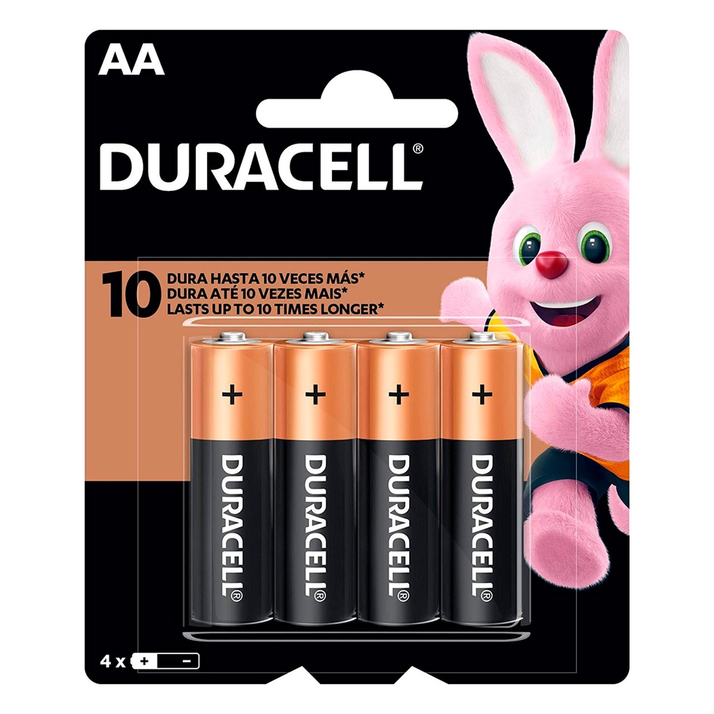 Pilha Alcalina Pequena Aa Duracell 4 Unidades