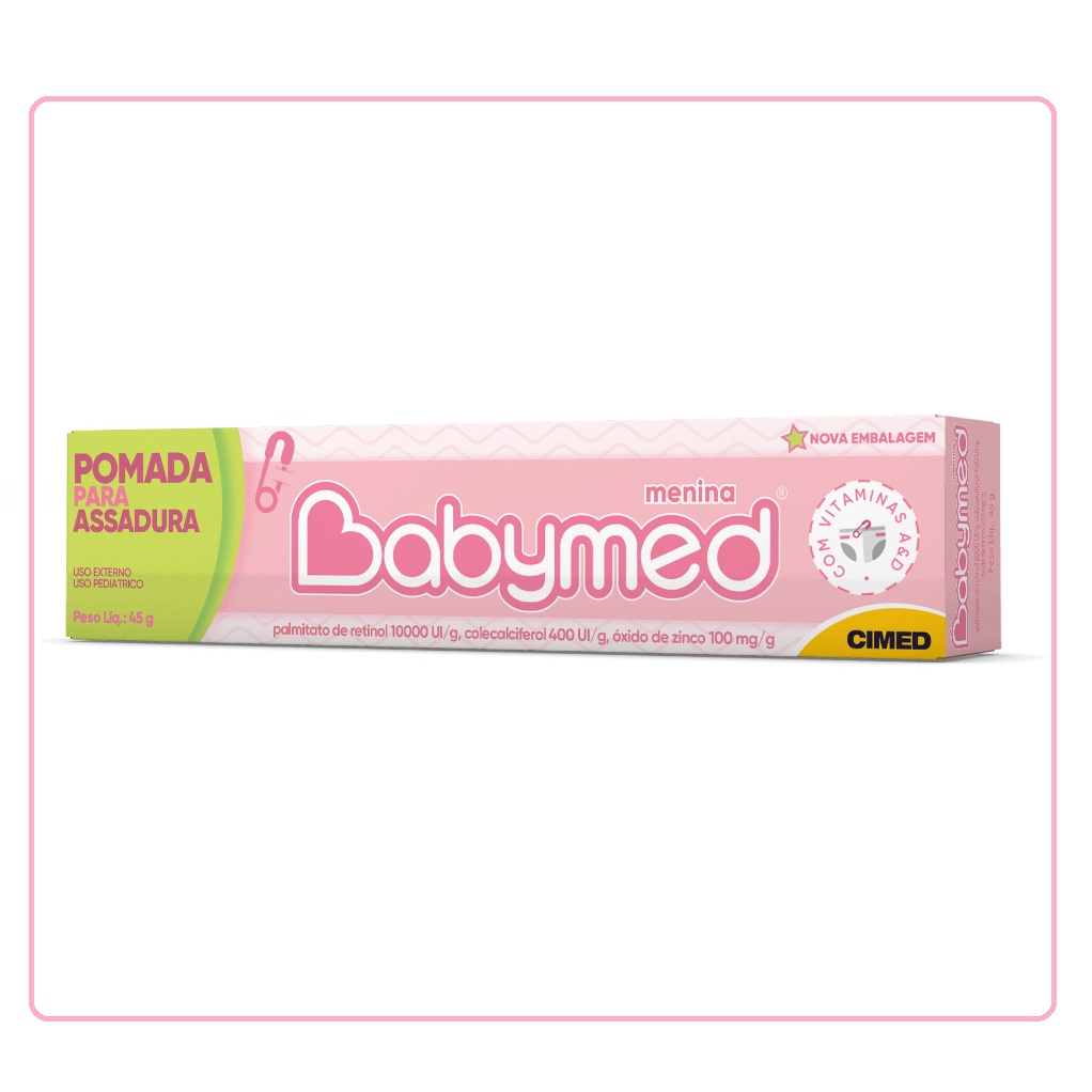 Pomada Preventiva De Assaduras Babymed Menina 45G - Cimed