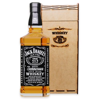 Caixa Whisky Garrafa Jack Daniels Em Mdf Cru Personalizado