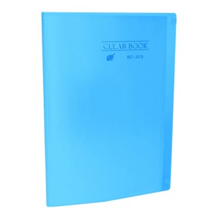 Pasta catálogo transparente azul BD20S/AZ com 20 plásticos Yes