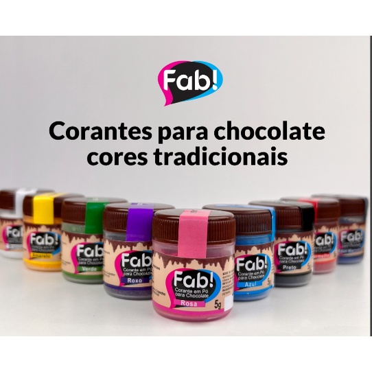 5 UND CORANTE EM PÓ PARA CHOCOLATE CORES azul/verde/amarelo/rosa/vermelho