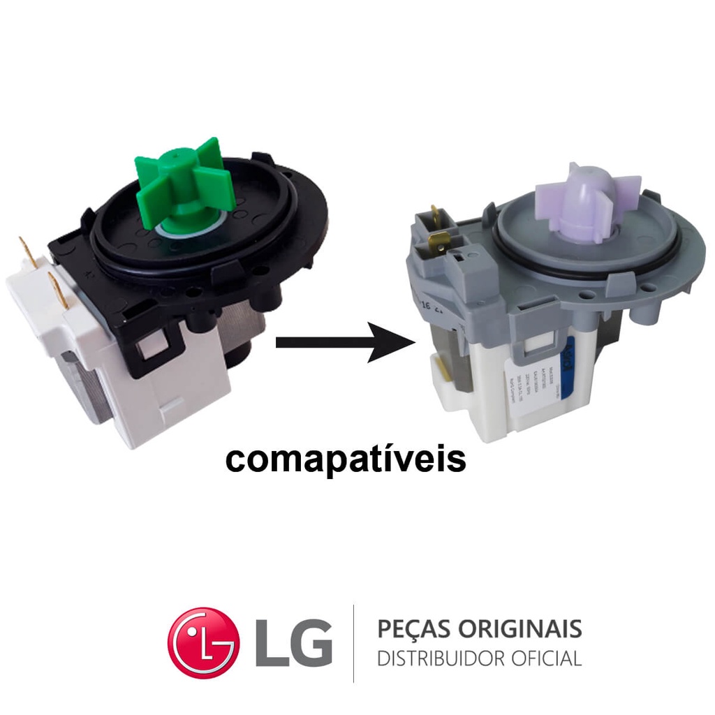 Bomba de Drenagem 220V RT021900 EAU61383504 Lavadora e Lava e Seca LG WD-1403FDA, WD-1409FDA