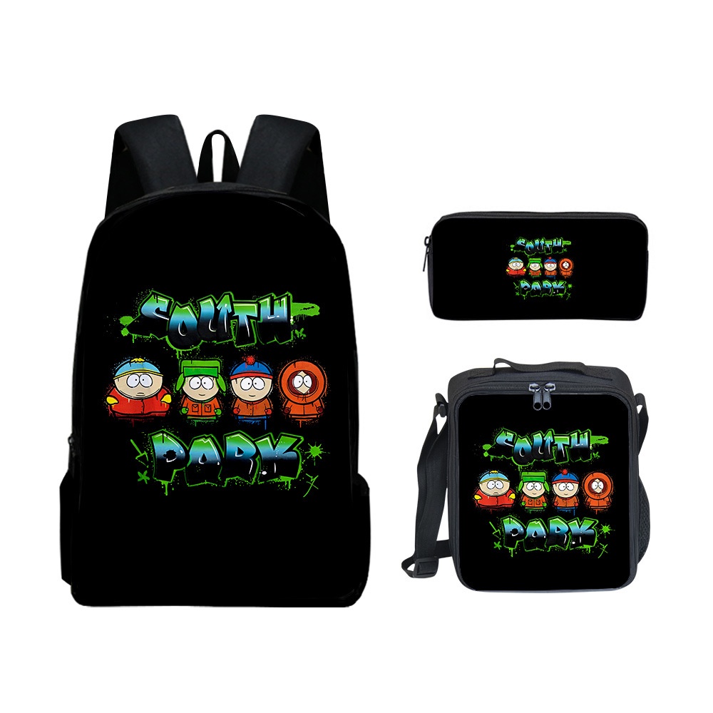 3d New SOUTH PARK SOUTH PARK SOUTH PARK Mochila escolar Mochila escolar para crianças Mochila escolar de três peças Mochila escolar de três peças Mochila escolar de três peças Mochila escolar de três peças Mochila escolar de três peças Mochila escolar de