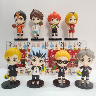 Anime Action Figures Haikyuu Colecionáveis Shoyo Hinata / Kageyama Tobio / Oikawa Tooru / Kenma Kozume Bonecos Sobre 10 cm