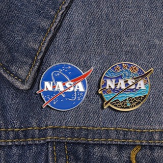 Broche Van Gogh Space Star Esmalte Estrela Da NASA De Liga De Vestuário Decoração De Saco De Crachá