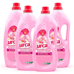 Kit 4 AMACIANTE URCA FLORAL ROSA 2L