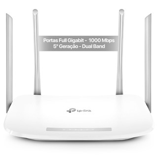 Roteador Wifi - MESH - Tp-Link Archer AC1200 Dual Band EC220 - 5ª Geração - 4 Antenas - Portas Gigabit - 5 Anos de Garantia