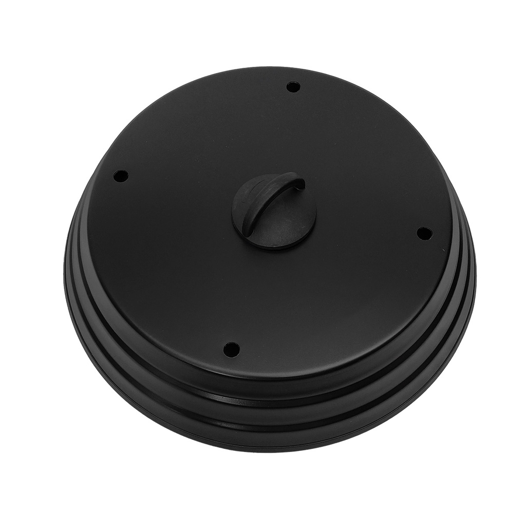 Tampa Abafador De Pizza Em Alúminio Grande 40cm - Preto Caseira Grelha Pão Pizzaria Churrasqueira Lanche Hambúrguer