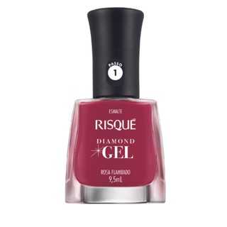 Esmalte Diamond Gel Rosa Flambado Manicure Risque 9,5Ml