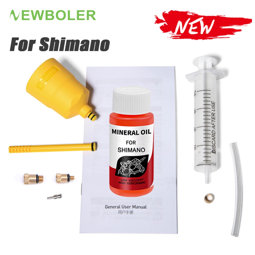 NEWBOLER 2023 Novo SHIMANO Óleo Mineral Hidráulico Para Freio De Bicicleta Kit De Sangramento De A Disco em Oferta na Shopee