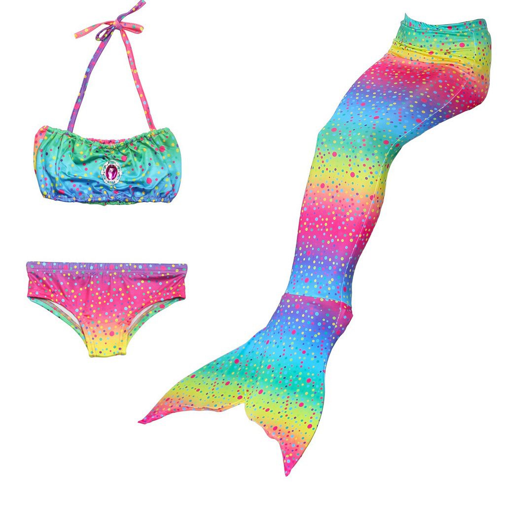Detalhes do Cauda de sereia infantil maiô de verão para meninas