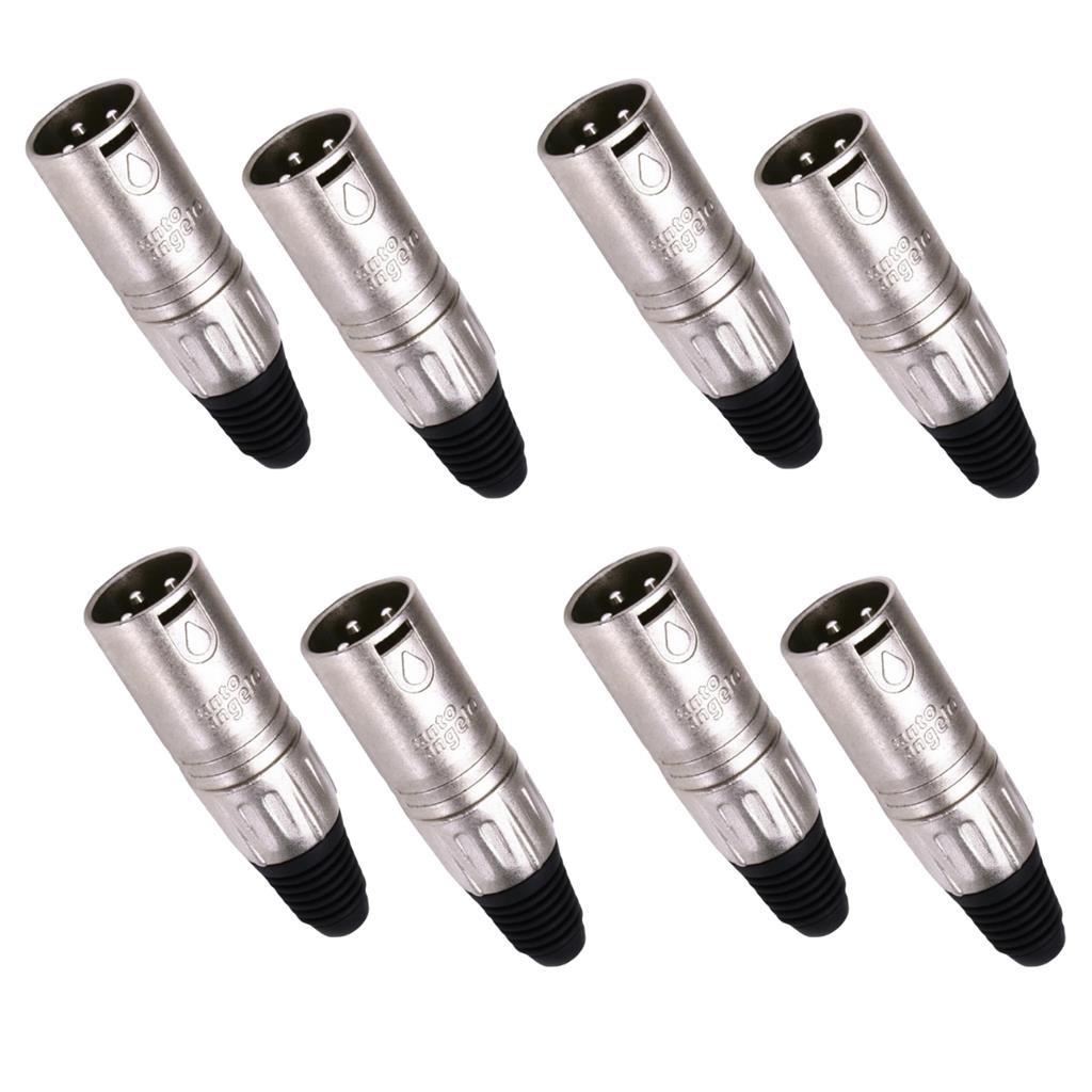 Plug Santo Angelo PLG XLR SAS L3MNN01 Canon Macho 8 Unidades