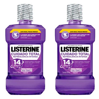 Kit com 2 Antissépticos Bucal Listerine Cuidado Total 500ml