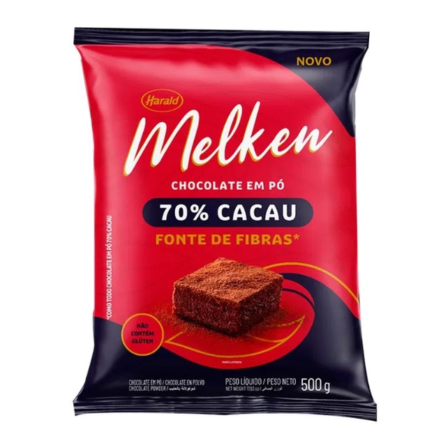 Chocolate Em Po 70% Melken 500g Fonte Em Fibras em Oferta na Shopee