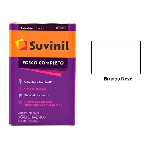 Tinta Acrílica Fosco Completo 18l Suvinil - Branco Neve em Oferta na Shopee