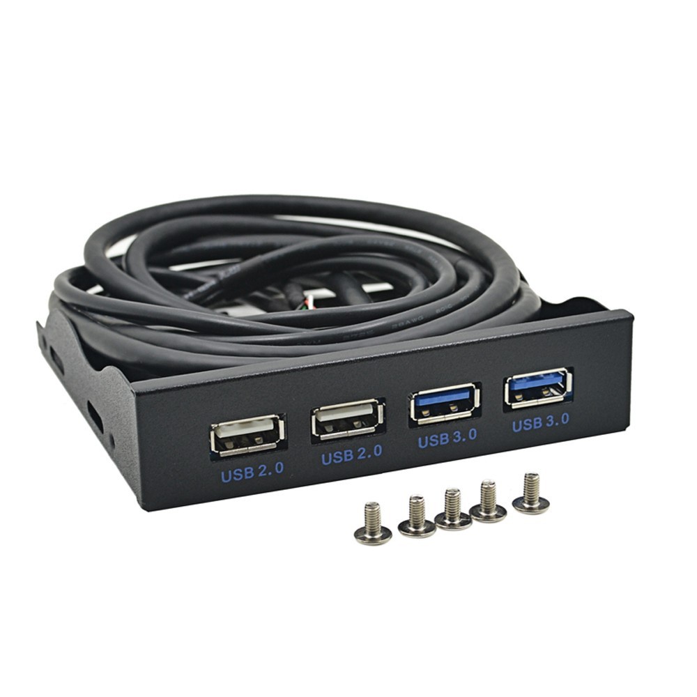 HUB USB 2.0 USB 3.0 4Port Painel Frontal USB3.0 Hub Splitter Adaptador Combo Suporte Interno para Desktop 3.5 Polegada Floppy Bay