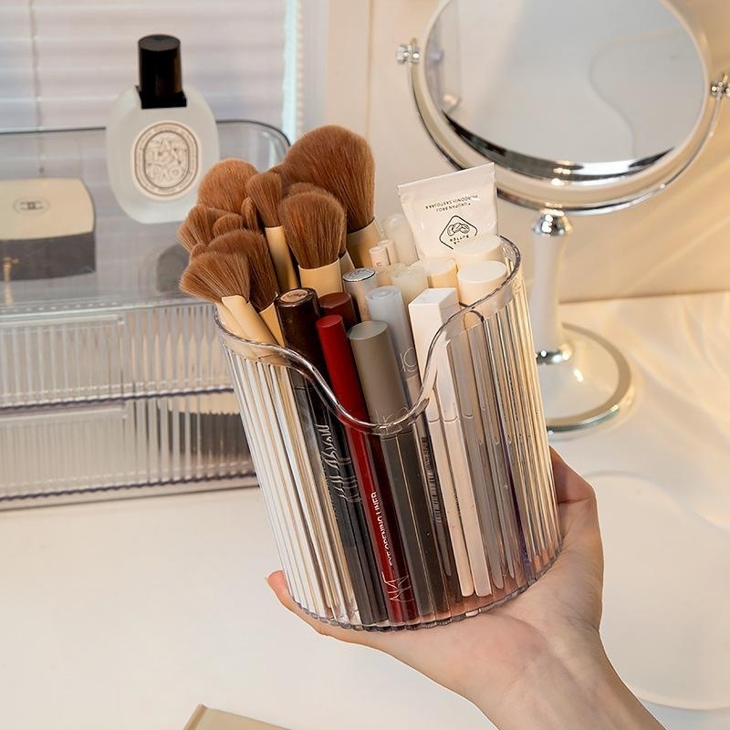 Suporte de Caneta em Acrílico Transparente / Balde Cosmético / Balde de Armazenamento em Oferta na Shopee