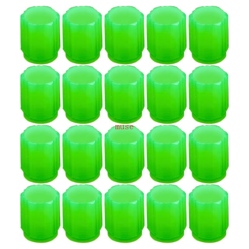 20Pcs Tampas Válvula Luminosa Pneus Coloridas Para Motocicletas