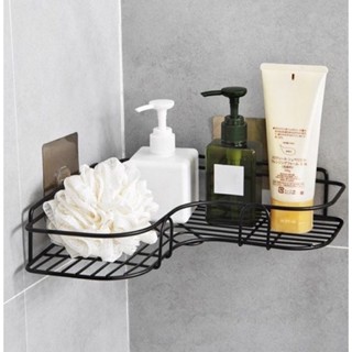 1 Prateleira Suporte Porta Shampoo Organizador de banheiro para Parede Canto de Box Triângulo