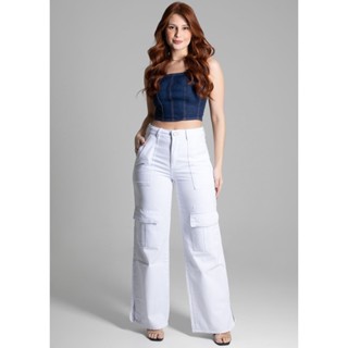 Calça Sarja Sawary Wide leg - 274711