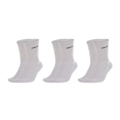Kit 3 Meia Algodão Cano Médio Polo Star Branca