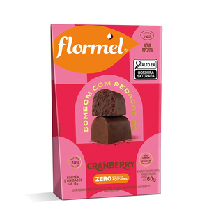 Bombom de Chocolate ao Leite, com Cranberry, Zero Açúcar - 60g em Oferta na Shopee