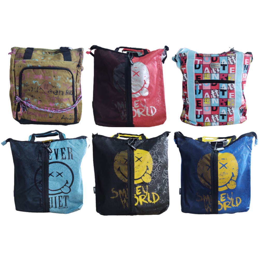 Bolsa Grande Passeio Escola Smiley Todateen Vários Modelos