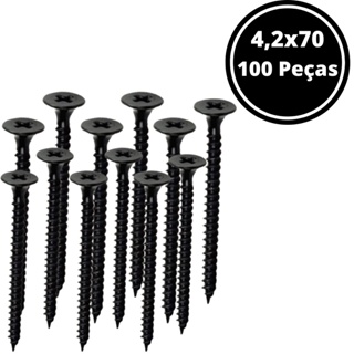 Parafuso Drywall Trombeta 4,2 X 70 100 Peças Ponta Agulha em Oferta na Shopee