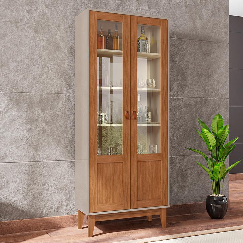 Cristaleira Lyra Sala de Estar com Pés de Madeira Maciça em Oferta na Shopee