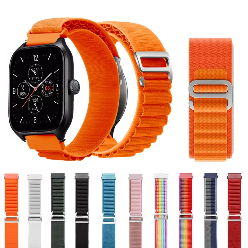 Para Huami Amazfit GTS 4 MINI 2 2e 3 Pulseira De Trança De Nylon Laço Alpino Relógio Inteligente