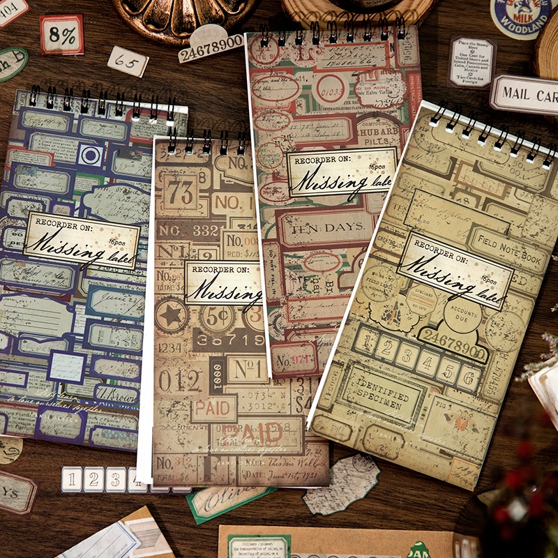 Journamm 260pcs/book Vintage Label Stickers DIY Scrapbooking Decoração Jornal De Lixo Colagem De Material Escolar Memo em Oferta na Shopee