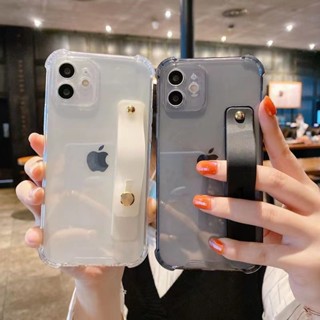 TPU Caixa De Telefone Macia Transparente De Quatro Cantos anti-Queda Com Suporte Adequado Para iPhone 14 13 12 11 Pro Max