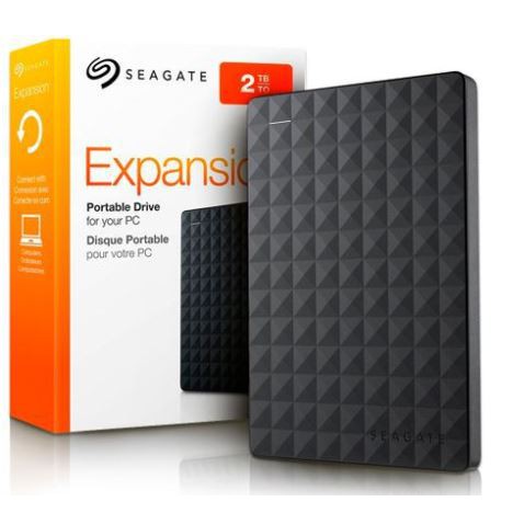 Seagate HD Externo 2TB Portátil USB 3.0 para Pc, Laptop e Mac - Preto