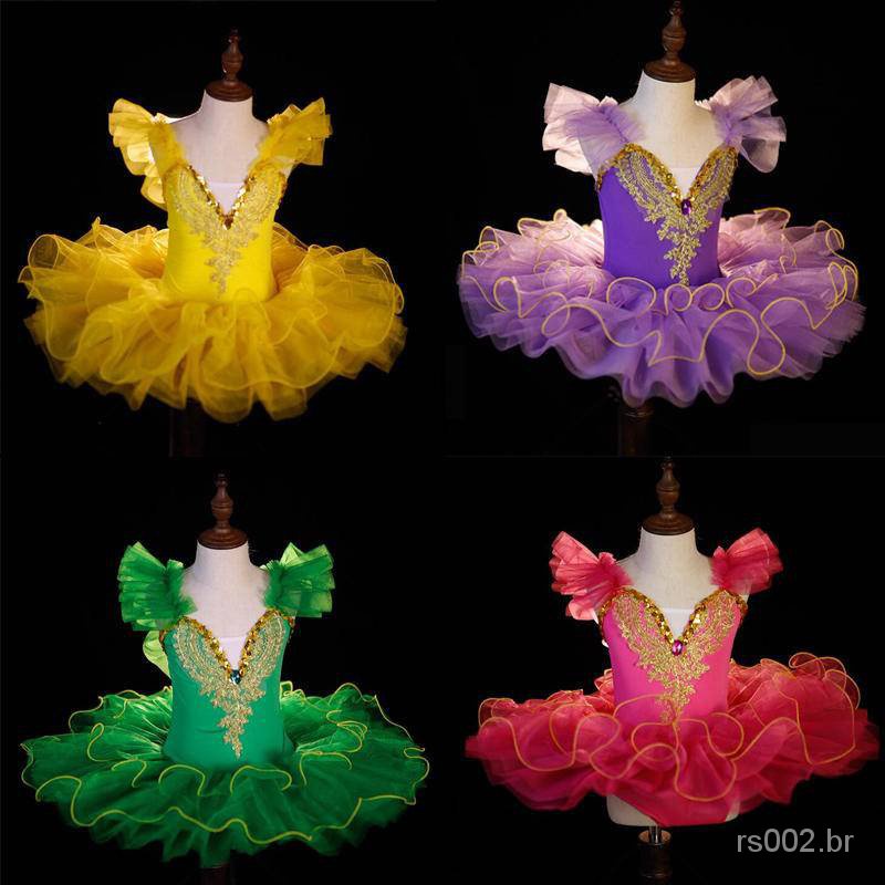 Crianças Bailarina Bailarina Vestido de dança para crianças Swan Lake Trajes de dança roupas adolescentes sala de baile