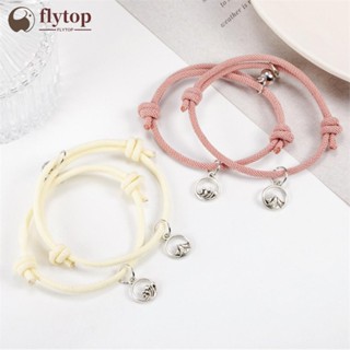 FLYTOP 1 Par Imã Atrai Casais Pulseira Moda Trançado Simples Para Mulheres Homens L1U2