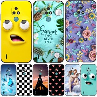 Para Motorola Moto E7 Capa Traseira Em Silicone Macio MotoE7 Protetora Telefone Preto Tpu anime Asas Cara Engraçada De Cachorro Gato