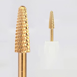 1pcs Brocas De Pregos De Carboneto De Tungstênio Dourado Para Acrílicos