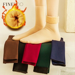 FINETOO 5 Pares/Set Women Winter Warm Thicken Thermal Socks Casual Lã Sólida Cashmere Piso De Neve Unisexo Sox Sock