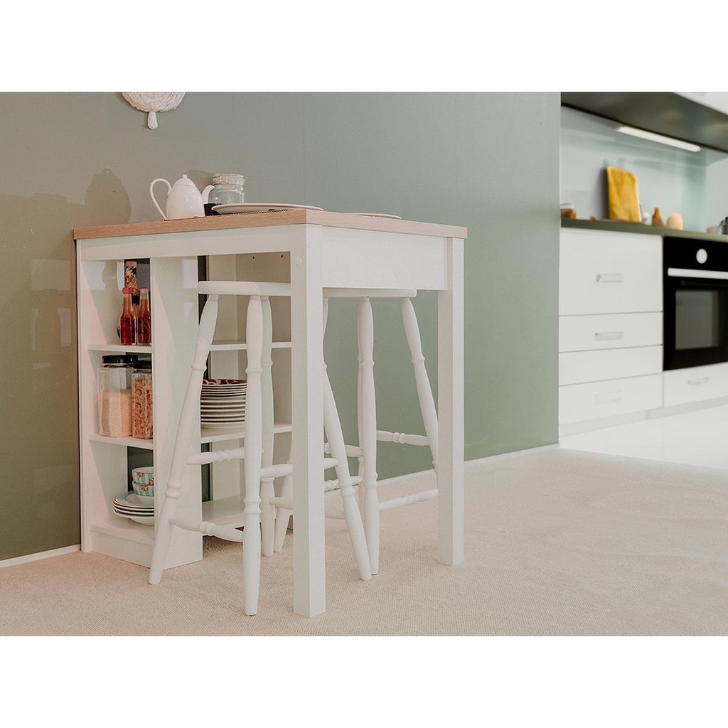 Bancada Cozinha Gourmet Ditália Com 2 Banquetas CD-1022 - Home & Living