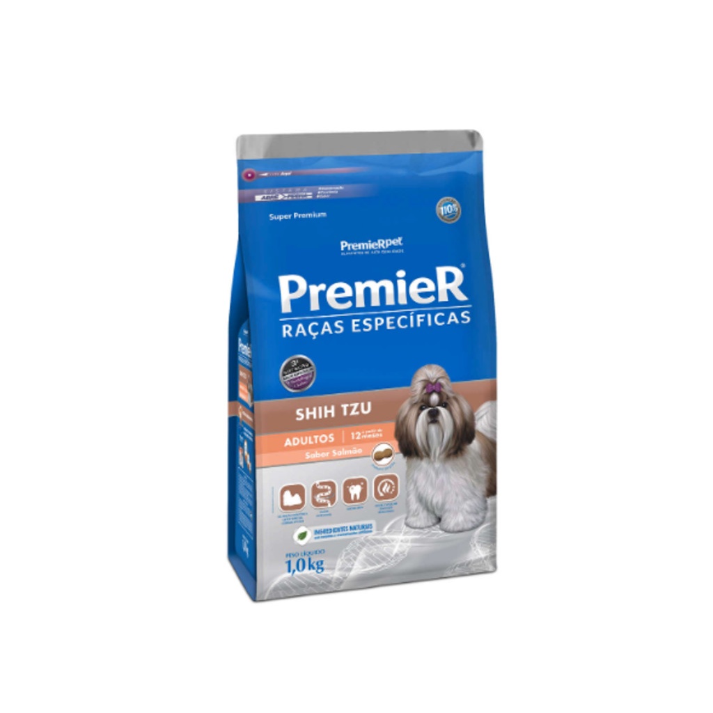 Ração Premier Pet Raças Específicas Shih Tzu Adulto Salmáo Arroz 1 kg