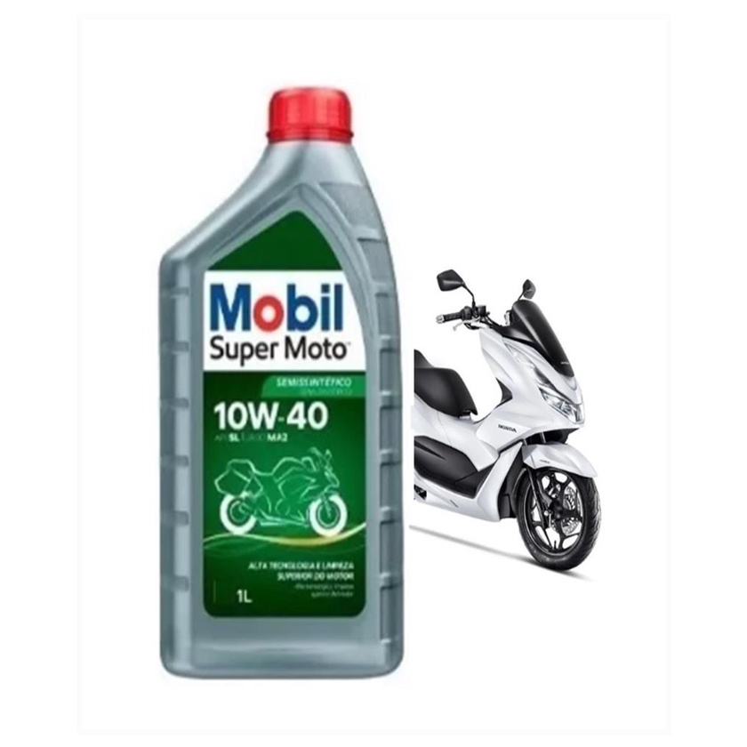 Oleo Mobil 10w40 Mx Litro Mobil Super Moto Power Semi 10w/40 em Oferta na Shopee