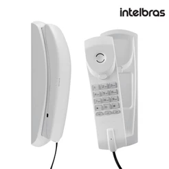 Telefone Gôndola Fixo Cinza Artico Com Fio Intelbras TC20 Parede Mesa Teclado Luminoso Cabo Longo