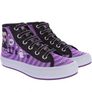 Tênis Infantil Gabrielinha Cano Alto Wandinha Strass Roxo