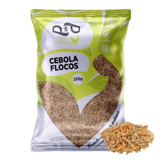 Cebola em Flocos - 250g - P&P em Oferta na Shopee