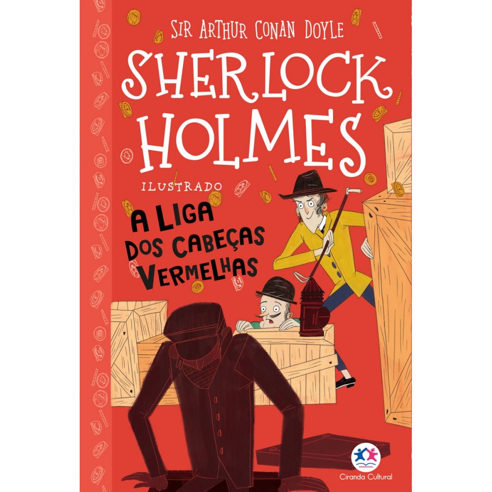 Livro Sherlock Holmes ilustrado - A liga dos cabeças vermelhas
