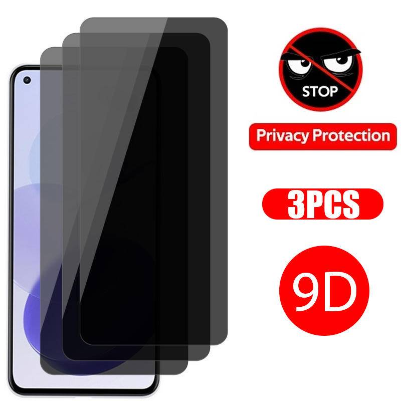 3Pcs Vidro Protetor De Privacidade Para Realme 8 7 6 5 3 2 Pro 7i 6i 6s Película De Temperado Anti-Espionagem 8s 5G 5i 5s